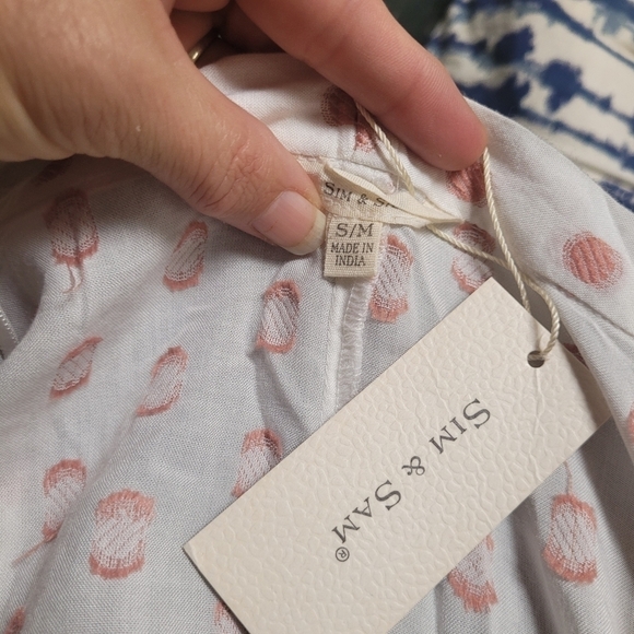 Sim & Sam White and Pink Polka Dot Kimono Jacket - Picture 3 of 5